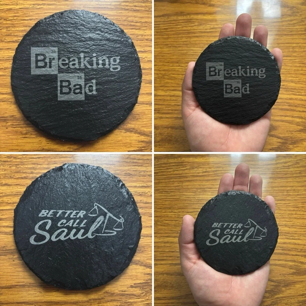Breaking Bad Better Call Saul Laser Engraved Slate Coasters